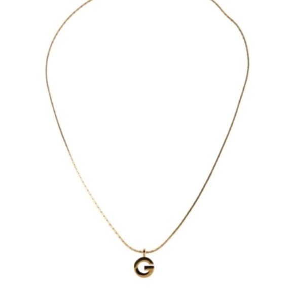 Authentic - Vintage Gold Givenchy Necklace G Logo Choker - Picture 2 of 4